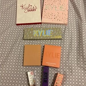Kylie Cosmetics Eyeshadow and Blush Set with Pink, Orange, and Gold